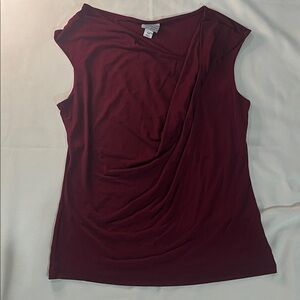 Worthington Draped Sleeveless Camisole in Burgundy